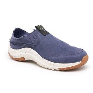 New Holo Eco Athena Moc Canvas Mens Slip on Shoes in Blue Size 9
